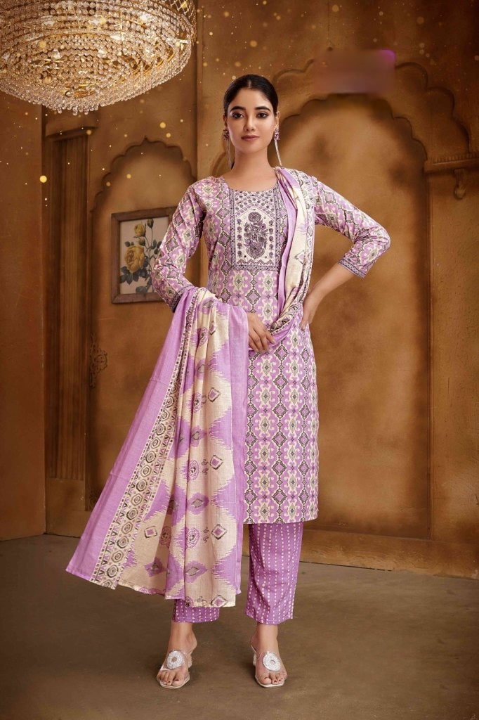 Trending cotton top bottom with dupatta collection at low price | Blush Bows